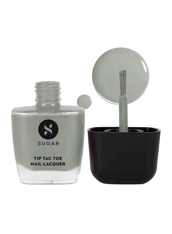 SUGAR Cosmetics Tip Tac Toe Nail Lacquer Classic | Long-lasting, 100% Chip-resistant & Glossy Finish | 10ml - 17 Grays of God - Image 1
